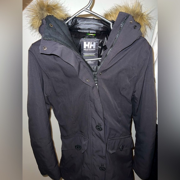 Helly Hansen parka jacket in black - size small - Picture 1 of 2